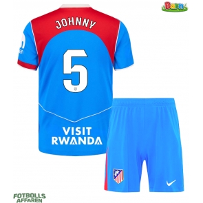 Atletico Madrid Johnny Cardoso #5 Tredjeställ Barn 2025-26 Kortärmad (+ Korta byxor)